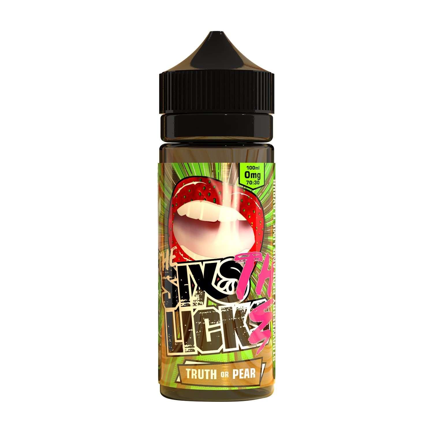 Product Image of Six Licks E Liquid - Truth or Pear - 100ml