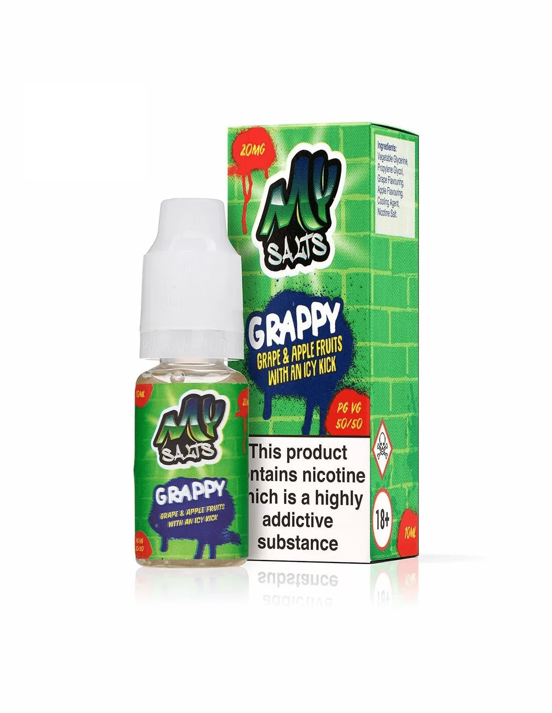 Product Image of Grappy Nic Salt E-Liquid by My Salts 10ml