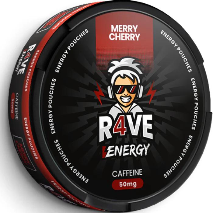 Product Image of Merry Cherry Caffeine Nicotine Pouches by R4VE 50mg