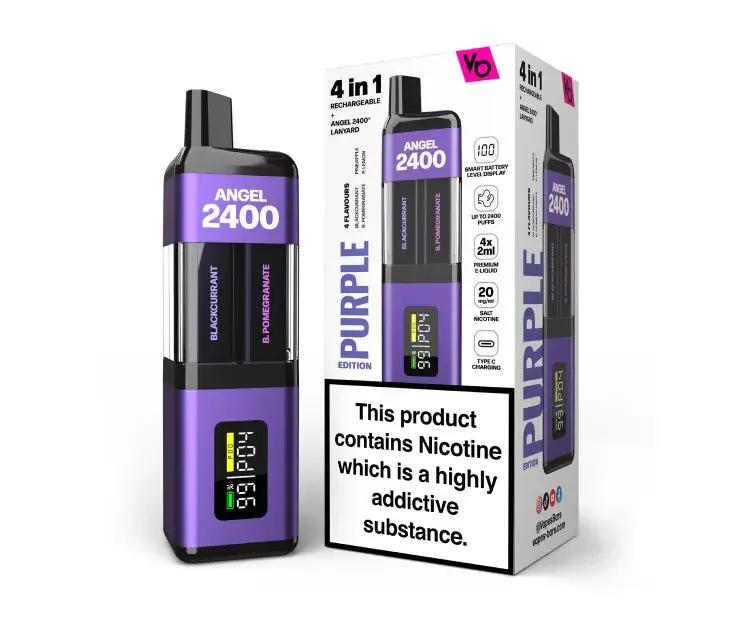 Product Image of Angel 2400 Rechargeable Disposable Vape by Vapes Bars 20mg