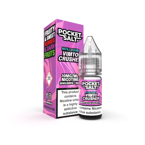 Product Image of Vimto Crusher Nic Salt E-Liquid by Pocket Salt By Drip Hacks 10ml