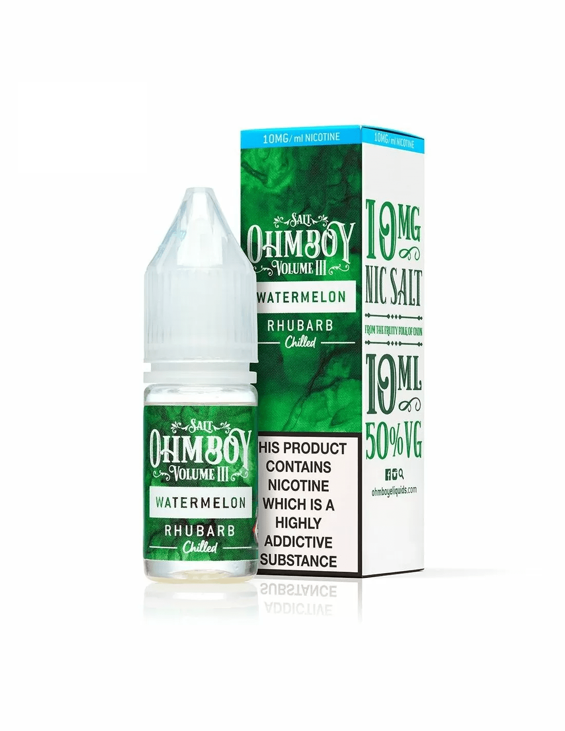 Product Image of Watermelon Rhubarb Chilled Nic Salt E-Liquid by Ohm Boy Volume III 10ml