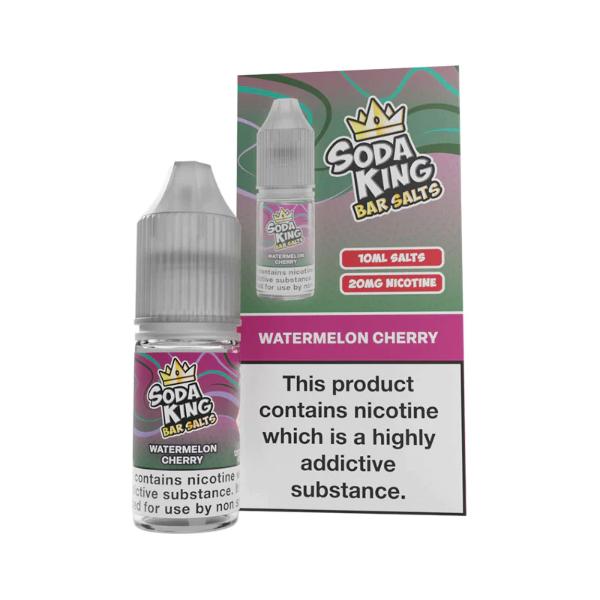 Product Image of Watermelon Cherry Nic Salt E-Liquid by Soda King Bar Salts 10ml