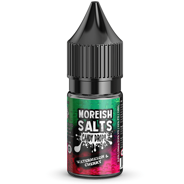 Product Image of Candy Drops Watermelon & Cherry Nic Salt E-liquid by Moreish Puff 10ml