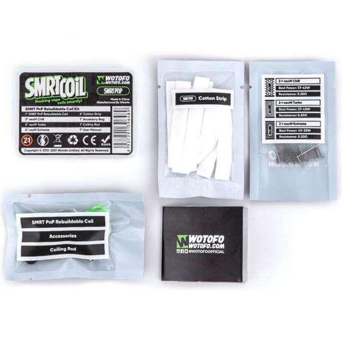 Product Image of Wotofo PnP SMRT Coil Meshed - Cotton Set 10pcs