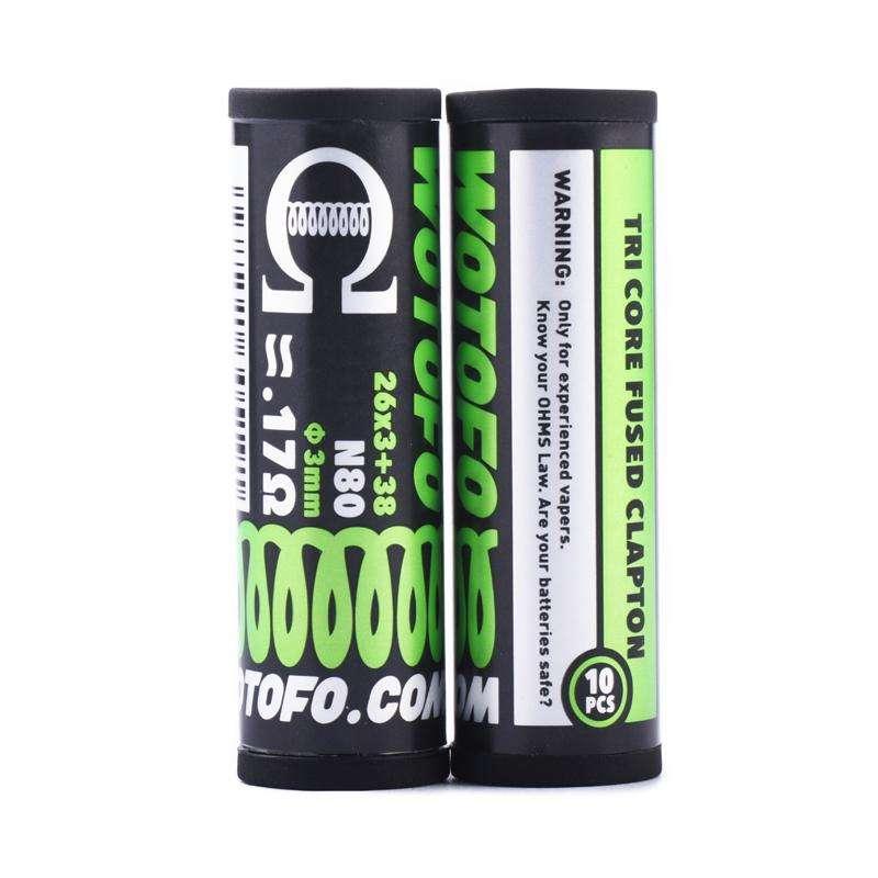 Product Image of Wotofo Prebuilt Coils - Tri Core Fused Clapton 0.17 Ohm