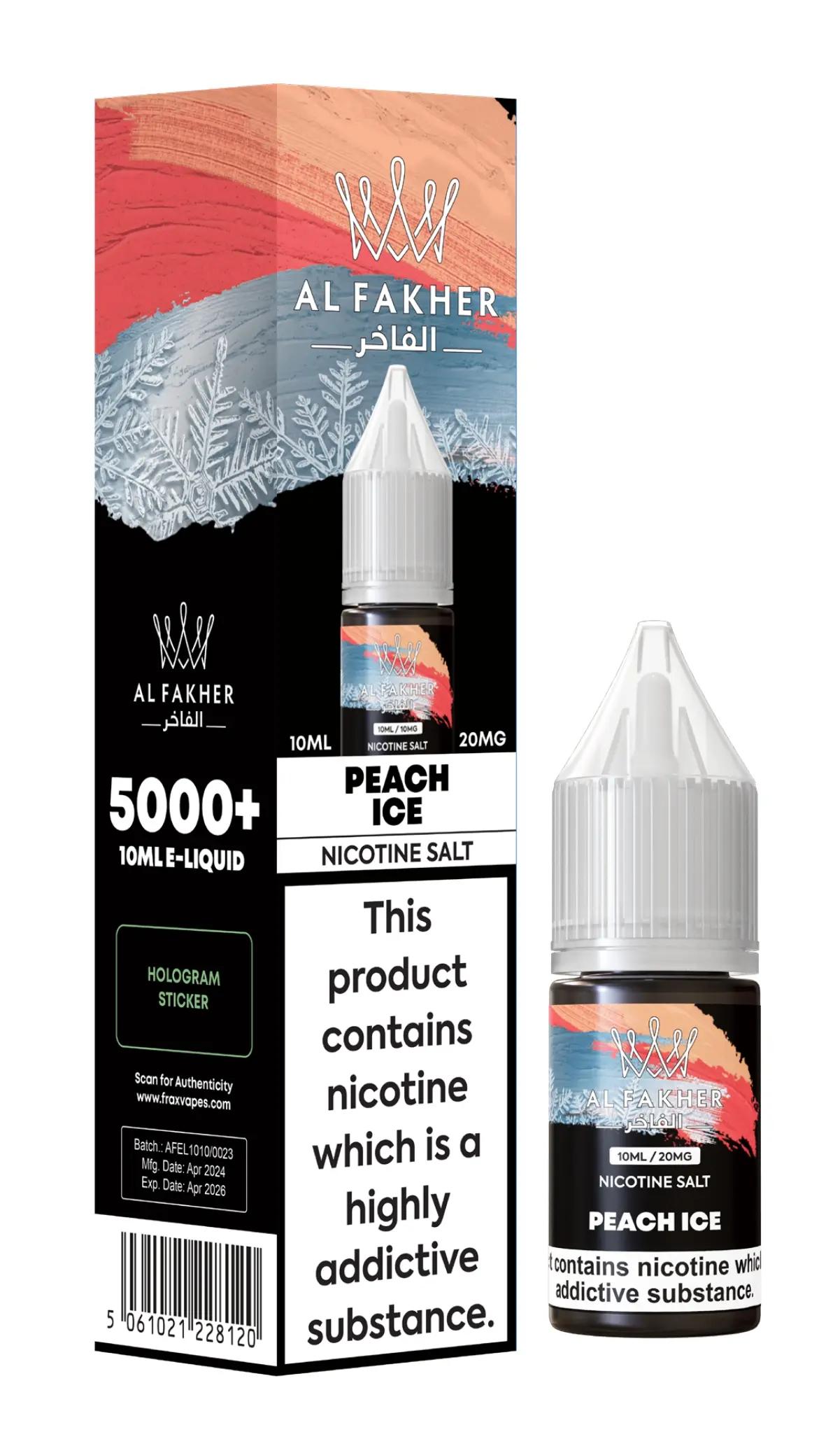 Product Image of Peach Ice Nic Salt E-Liquid by Al Fakher 10ml