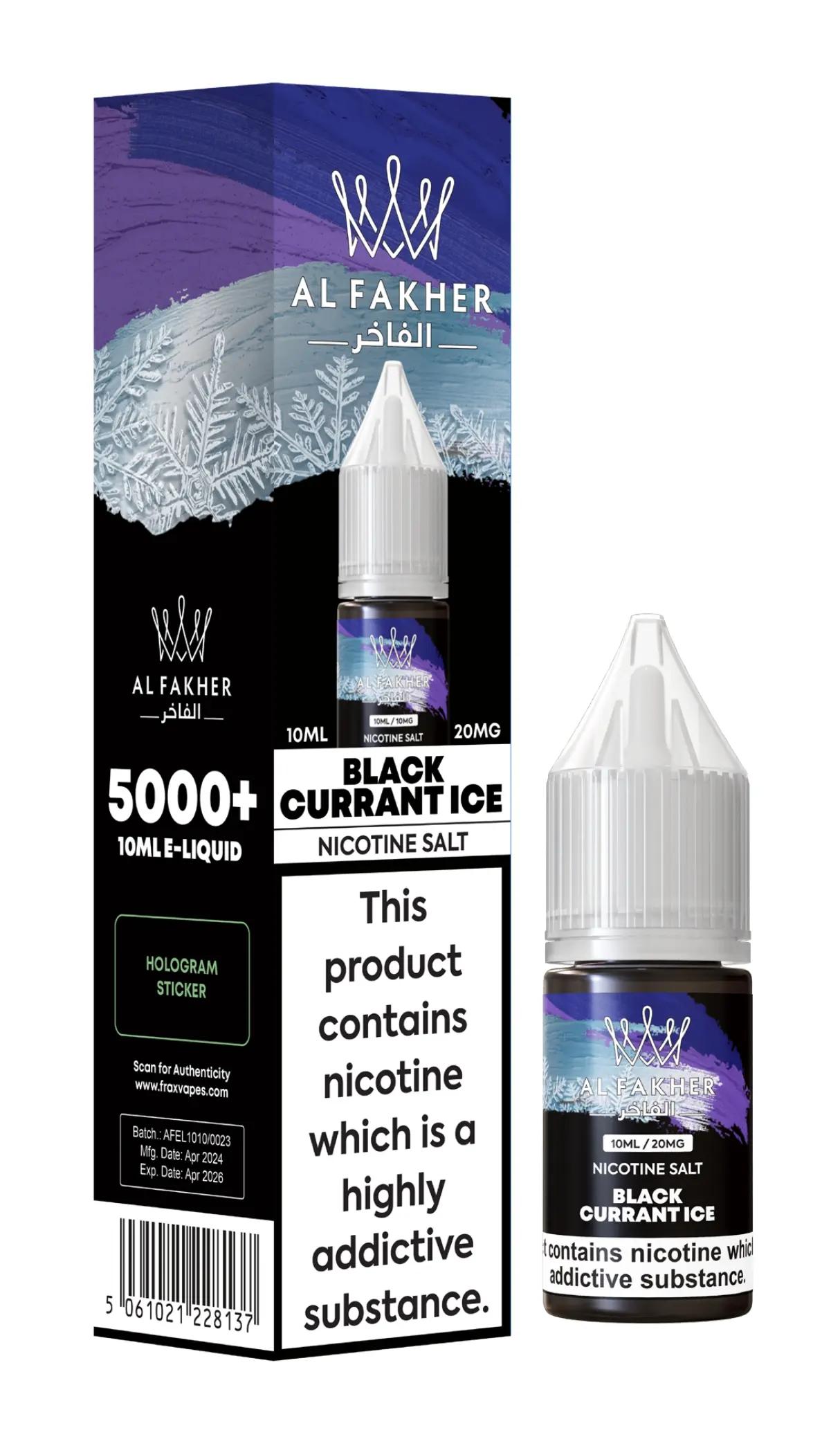 Product Image of Blackcurrant Ice Nic Salt E-Liquid by Al Fakher 10ml