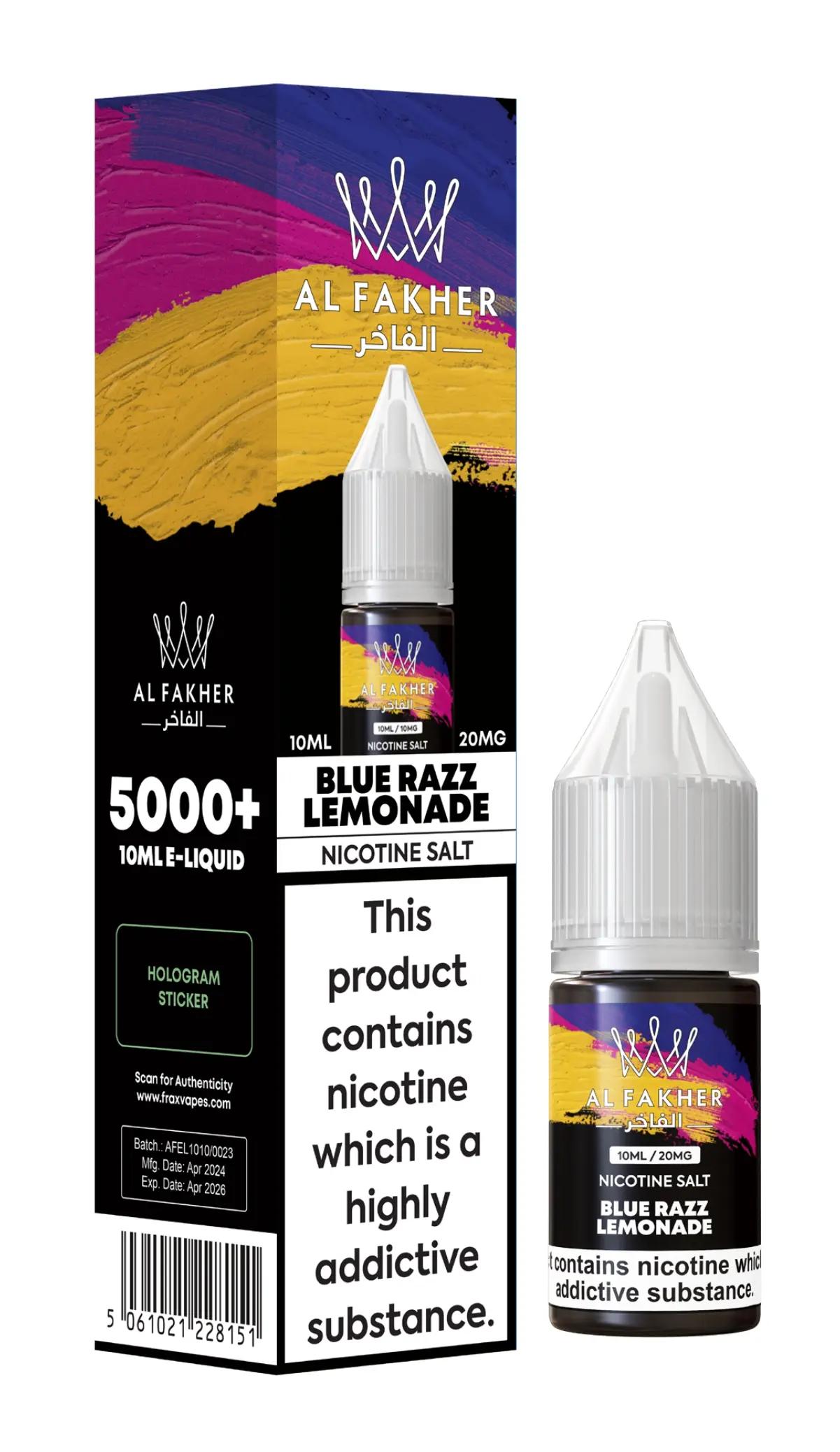 Product Image of Blue Razz Lemonade Nic Salt E-Liquid by Al Fakher 10ml