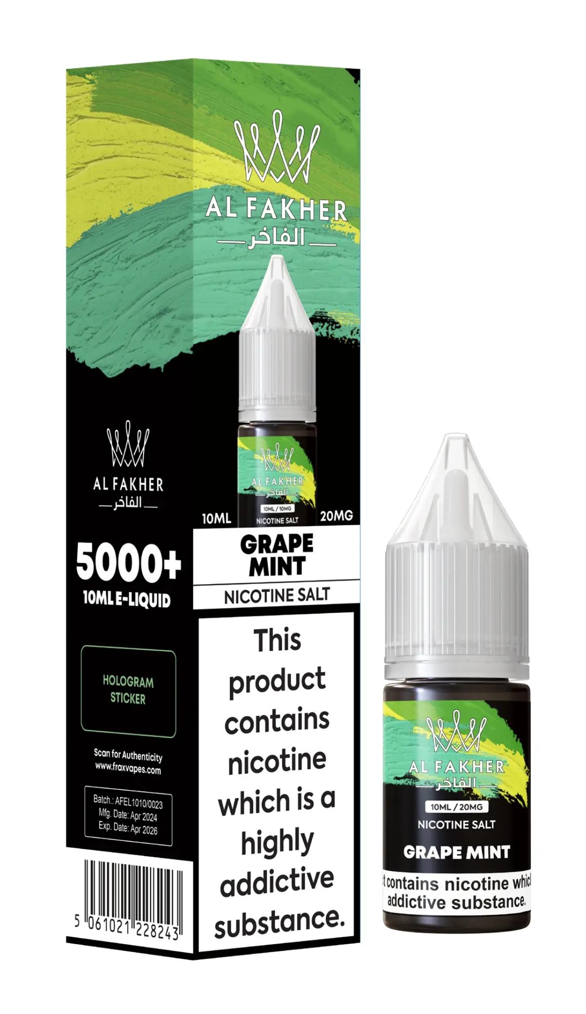 Product Image of Grape Mint Nic Salt E-Liquid by Al Fakher 10ml