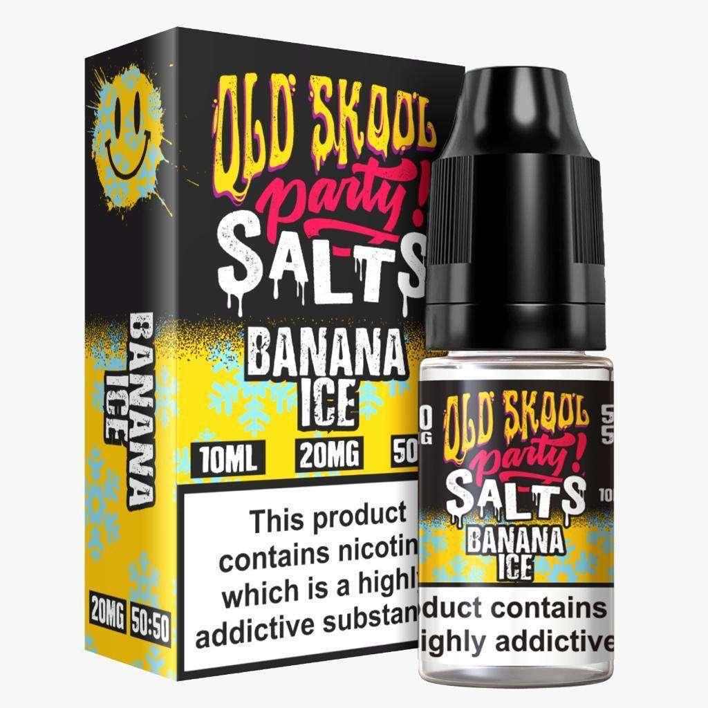 Product Image of Banana Ice Nic Salt E-Liquid by Old Skool Party Salts 10ml