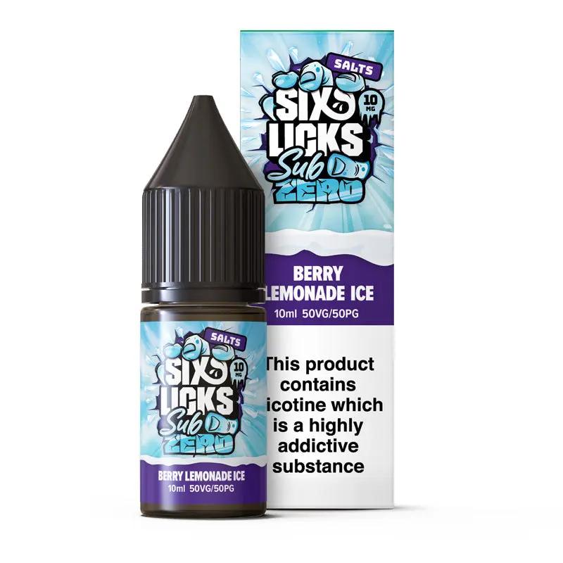 Product Image of Berry Lemonade Ice Nic Salt E-Liquid by Six Licks Sub Zero Salts 10ml