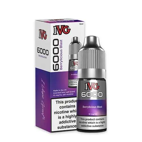 Product Image of Berrylicious Blast Nic Salt E-Liquid by IVG 6000 Bar Salts 10ml