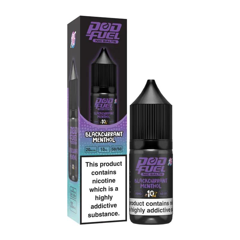 Product Image of Blackcurrant Menthol Nic Salt E-liquid by Pod Fuel 10ml