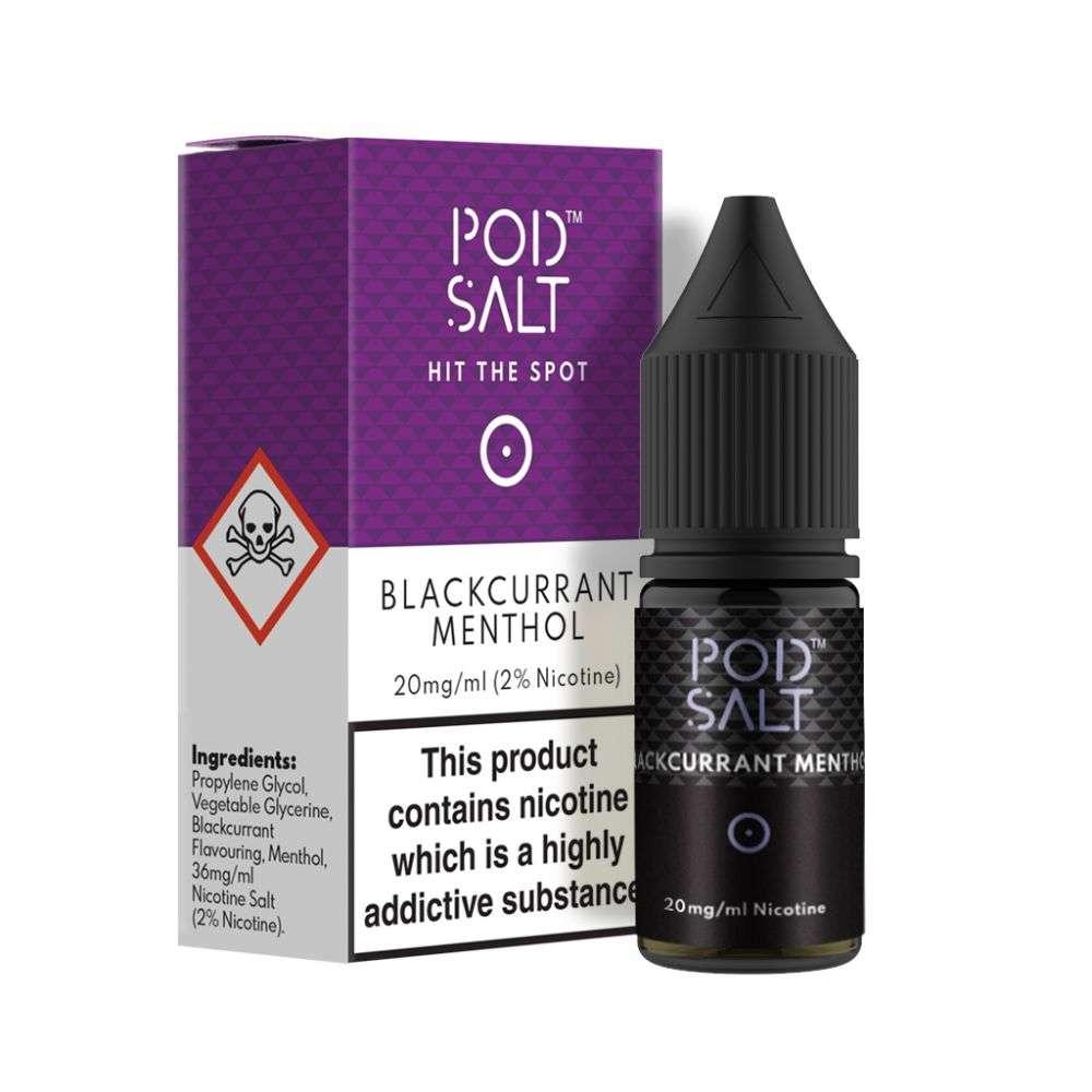 Product Image of Blackcurrant Menthol Nic Salt E-Liquid by Pod Salt 10ml