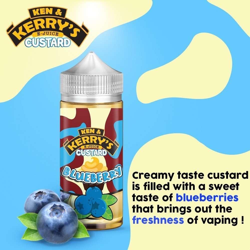 Product Image of Ken & Kerry's E Liquid Custard - Blueberry - 100ml