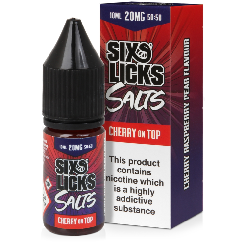 Product Image of Cherry On Top Nic Salt E-Liquid by Six Licks 10ml