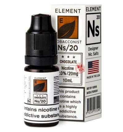 Product Image of Chocolate Tobacco Nic Salt E-Liquid by Element NS10 & NS20 10ml