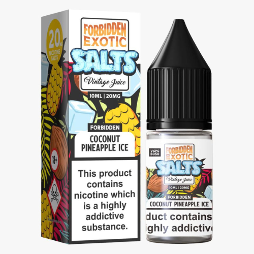 Product Image of Coconut Pineapple Ice Nic Salt E-Liquid by Vintage Juice Forbidden Exotic Salts 10ml