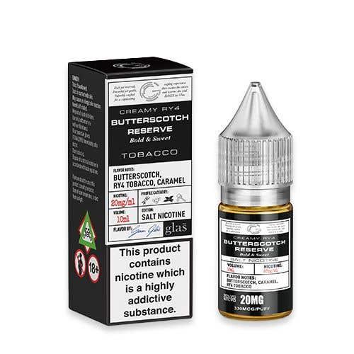 Product Image of Creamy RY4 Butterscotch Reserve Nic Salt E-Liquid by Glas Basix Series 10ml