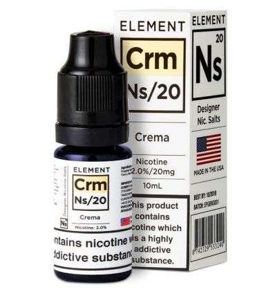 Product Image of Crema Nic Salt E-Liquid by Element NS10 & NS20 10ml