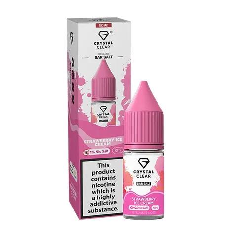 Product Image of Strawberry Ice Cream Nic Salt E-Liquid by Crystal Clear Bar Salts 10ml