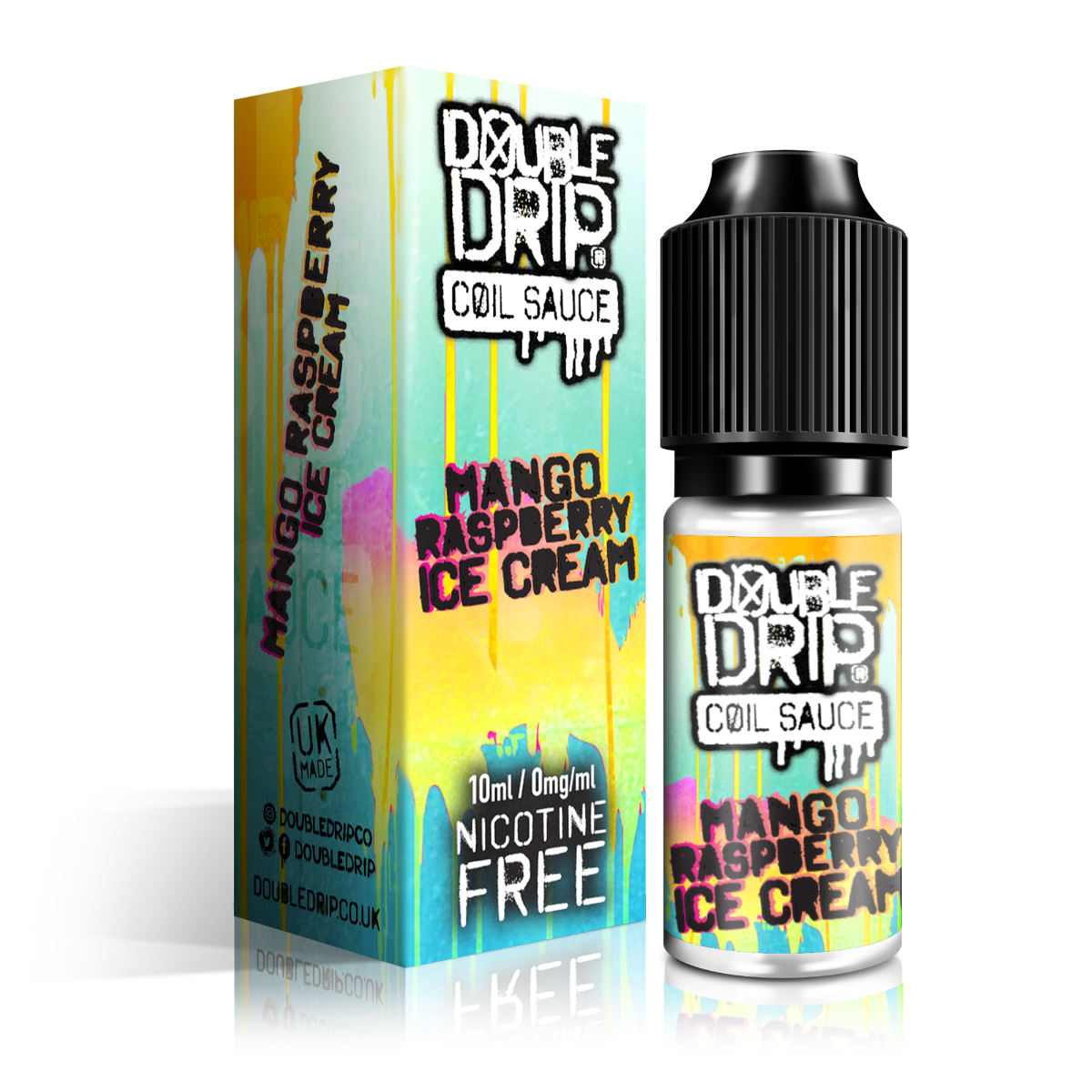 Product Image of Double Drip E Liquid - Mango Raspberry Ice Cream - 10ml