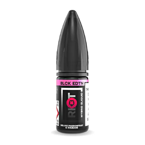 Product Image of Deluxe Passionfruit & Rhubarb Nic Salt E-Liquid by Riot Squad Black Edition 10ml