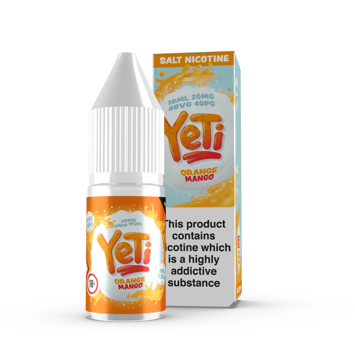 Product Image of Orange Mango Nic Salt E-liquid by Yeti Salt 10ml