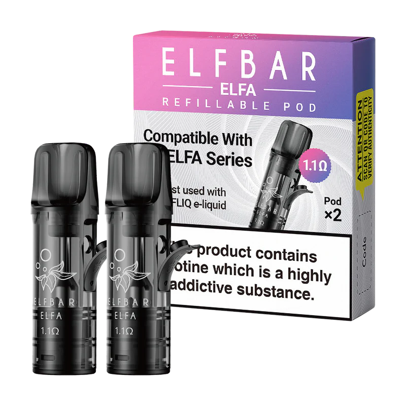 Product Image of Elfbar Elfa Refillable Empty Pod | Pack of 2