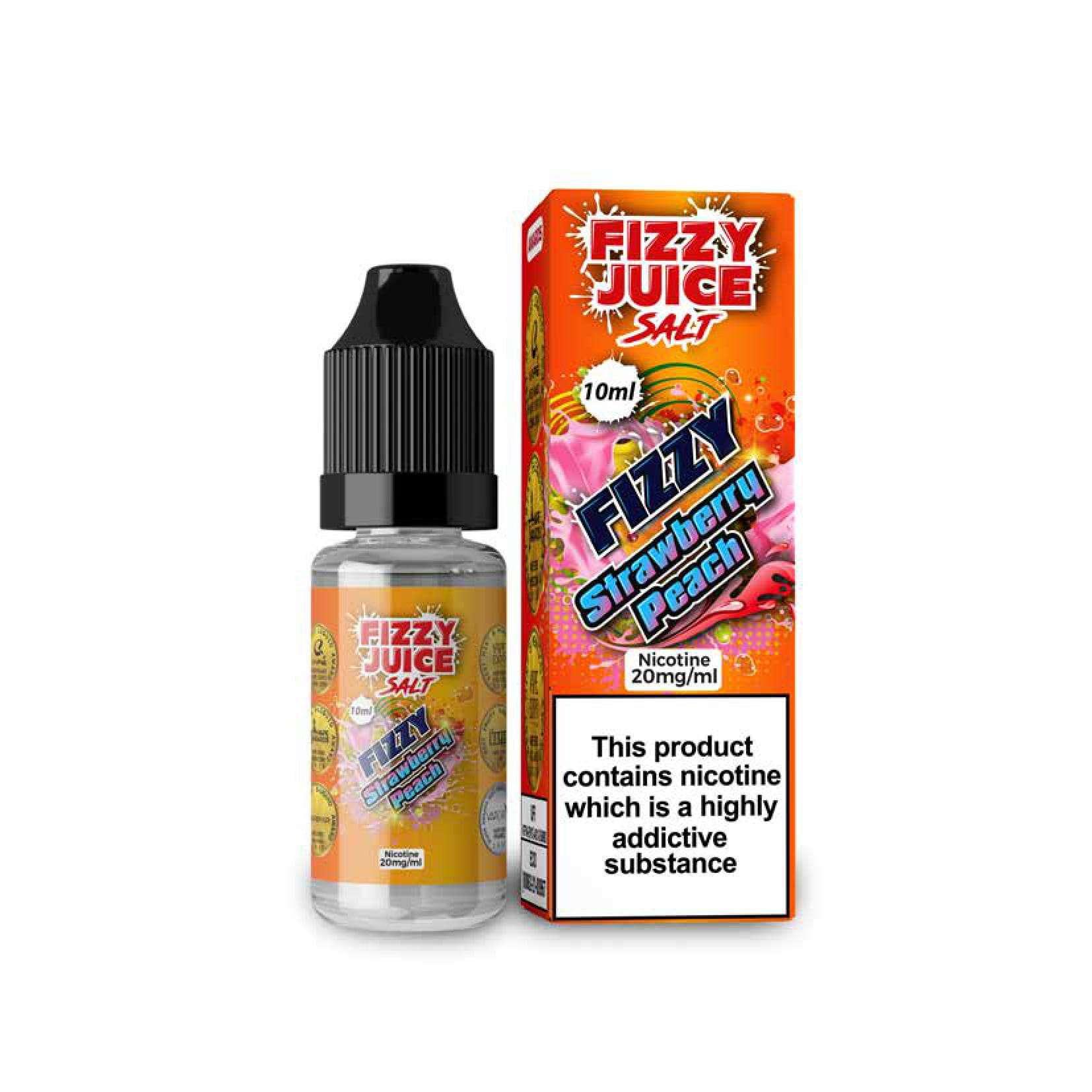 Product Image of Strawberry Peach Nic Salt E-Liquid by Mohawk Fizzy Juice Salt 10ml