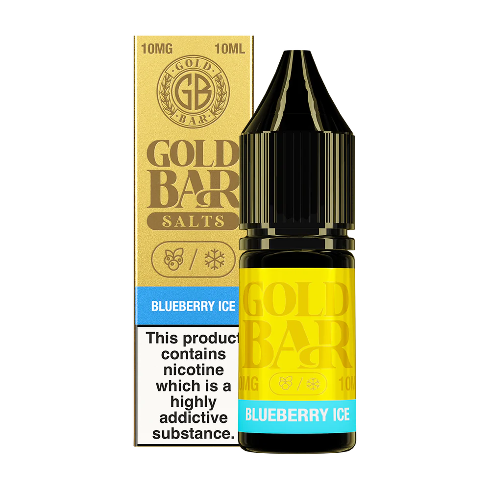 Product Image of Blueberry Ice Nic Salt E-Liquid by Gold Bar 10ml