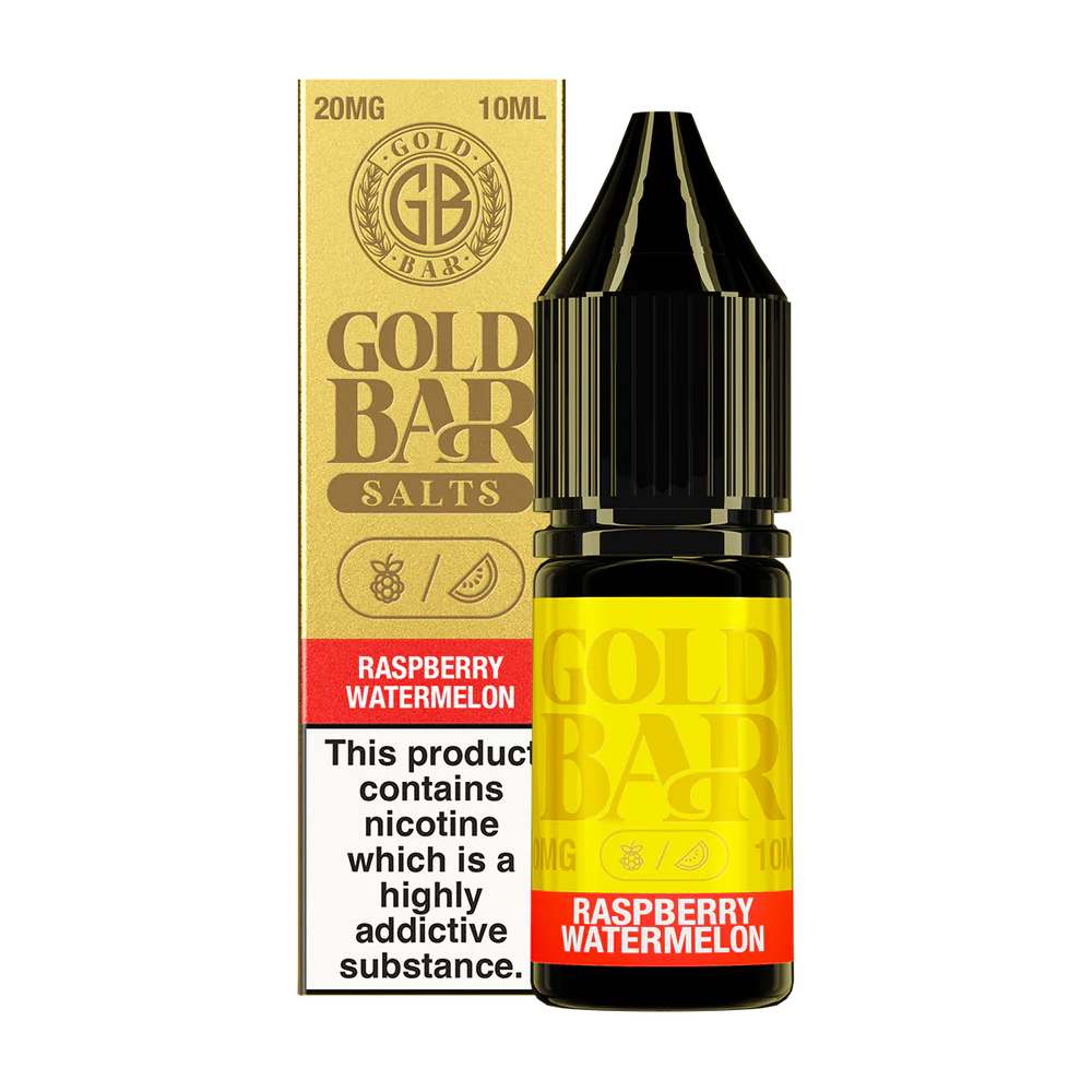 Product Image of Raspberry Watermelon Nic Salt E-Liquid by Gold Bar 10ml