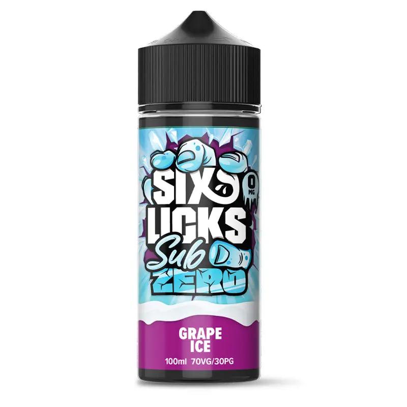 Product Image of Six Licks Sub Zero Eliquid - Grape Ice - 100ml