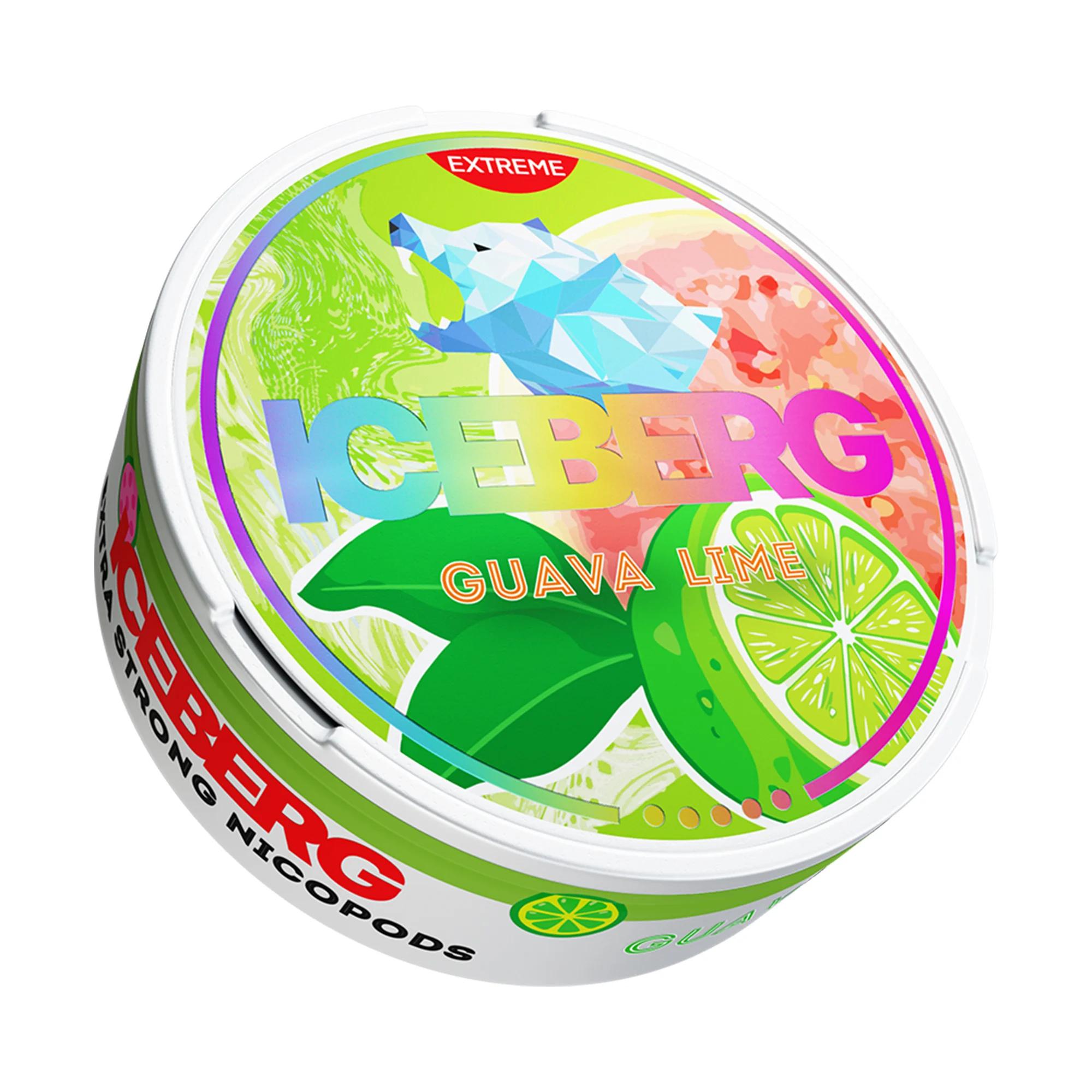 Product Image of Guava Lime Extra Strong Nicotine Pouches by Ice Berg 120mg/g