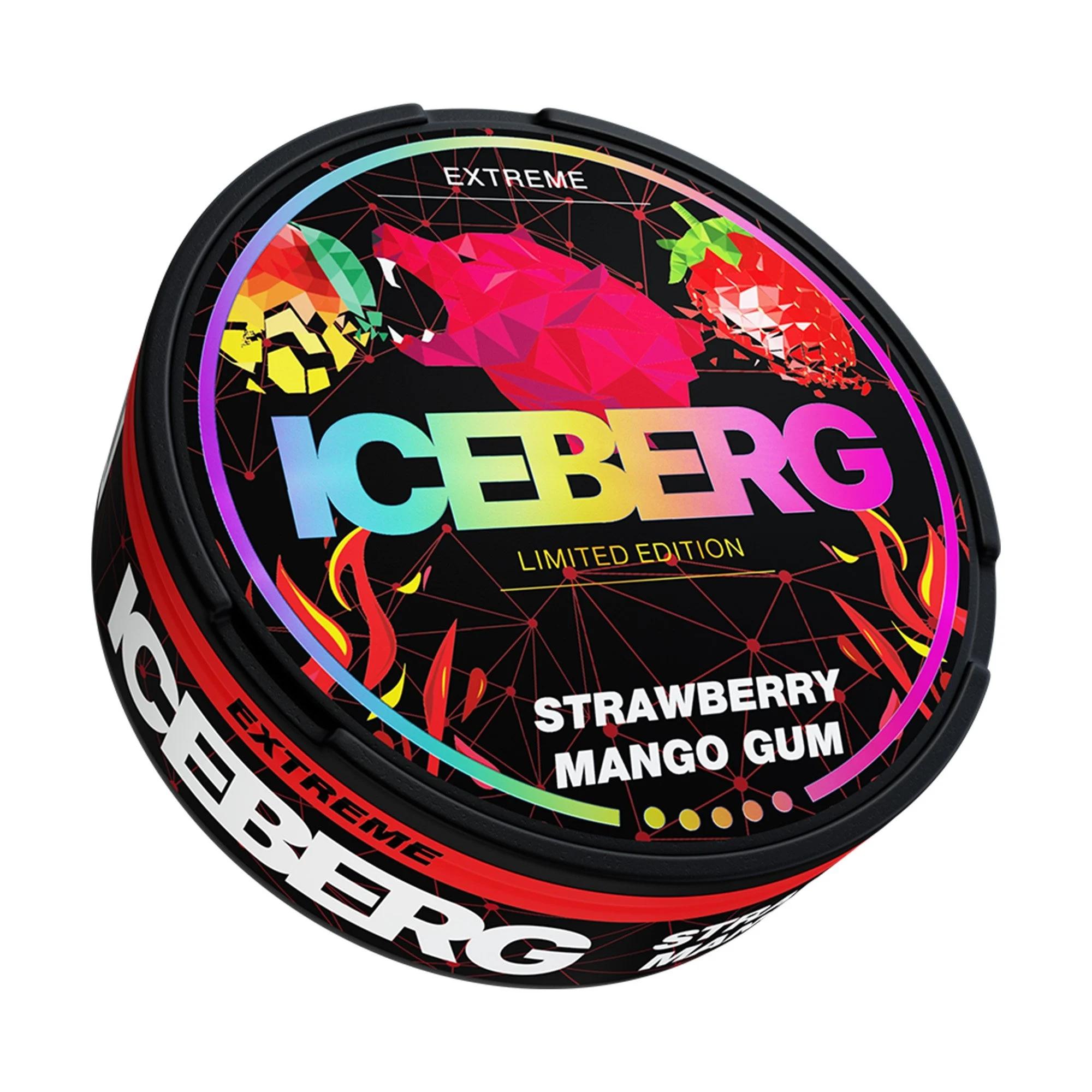 Product Image of Strawberry Mango Gum Limited Edition Nicotine Pouches by Ice Berg 150mg/g