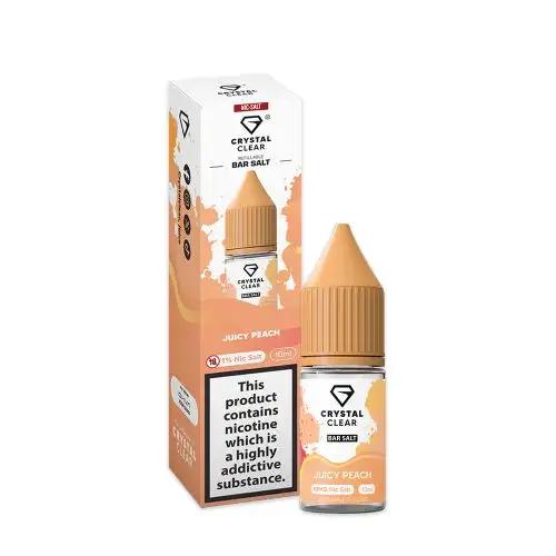 Product Image of Juicy Peach Nic Salt E-Liquid by Crystal Clear Bar Salts 10ml