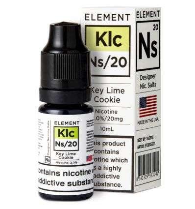 Product Image of Key Lime Cookie Nic Salt E-Liquid by Element NS10 & NS20 10ml