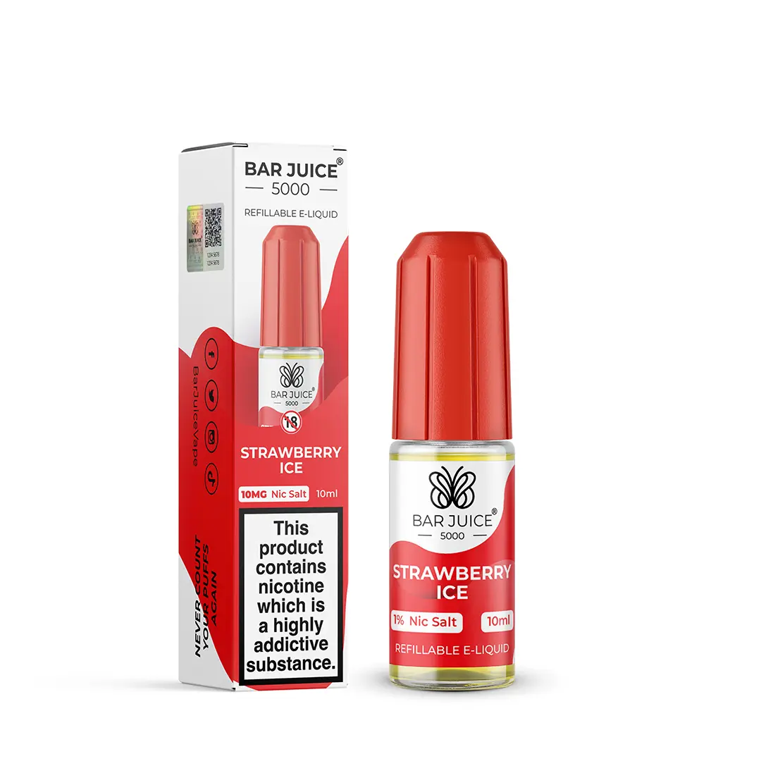 Product Image of Strawberry Ice Nic Salt E-Liquid by Bar Juice 5000 Salts 10ml