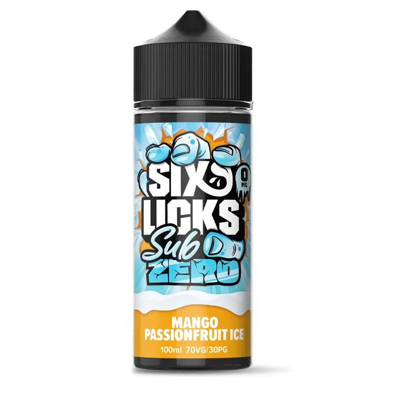 Product Image of Six Licks Sub Zero Eliquid - Mango Passionfruit Ice - 100ml