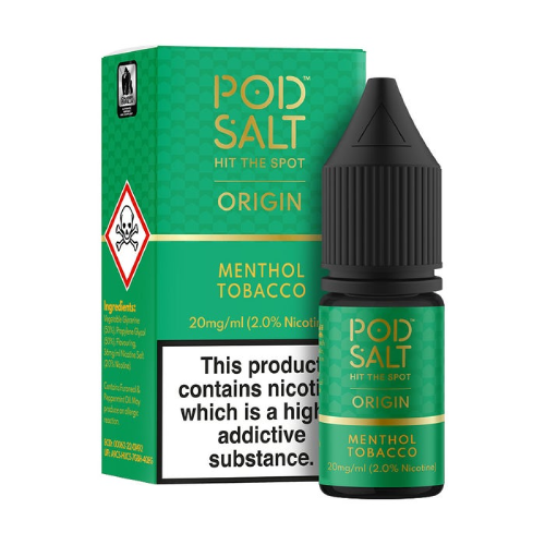 Product Image of Menthol Tobacco Nic Salt E-Liquid by Pod Salt Origin 10ml