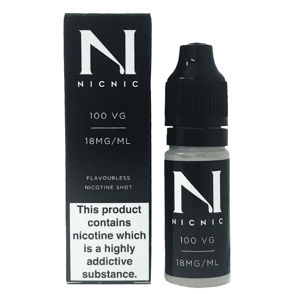 Product Image of 10 x 10ml Nic Nic Nicotine Shots - 18mg/ml - 100% VG