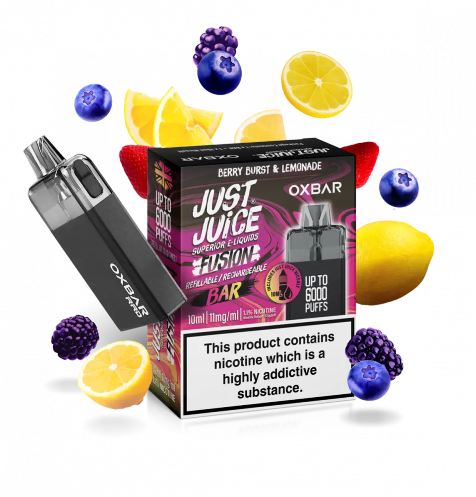 Product Image of Berry Burst & Lemonade Oxbar RRB Disposable Vape by Just Juice