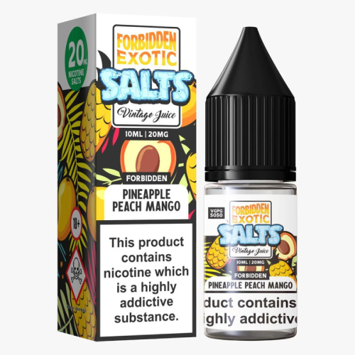 Product Image of Pineapple Peach Mango Nic Salt E-Liquid by Vintage Juice Forbidden Exotic Salts 10ml