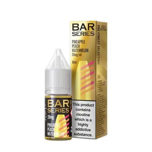 Product Image of Pineapple Peach Watermelon Nic Salt E-Liquid by Bar Series Gold Edition 10ml