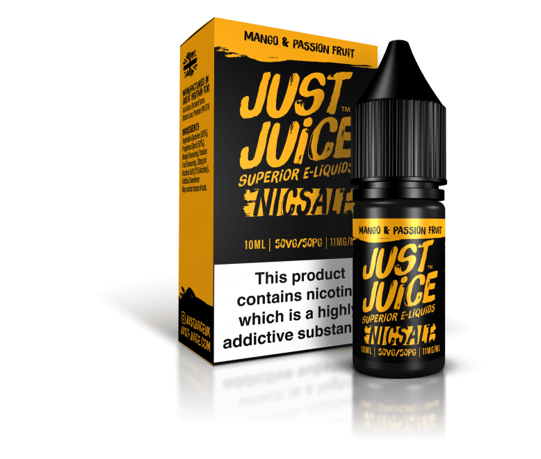 Product Image of Mango & Passion Fruit Nic Salt E liquid by Just Juice 10ml