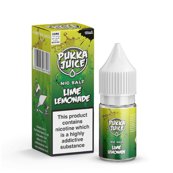 Product Image of Lime Lemonade Nic Salt E-Liquid by Pukka Juice 10ml