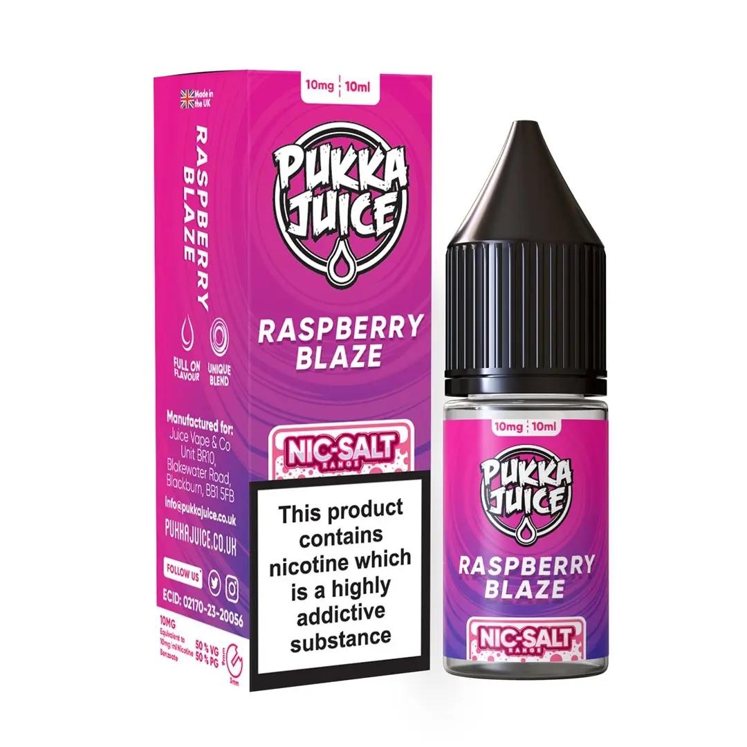 Product Image of Raspberry Blaze Nic Salt E-liquid by Pukka Juice 10ml