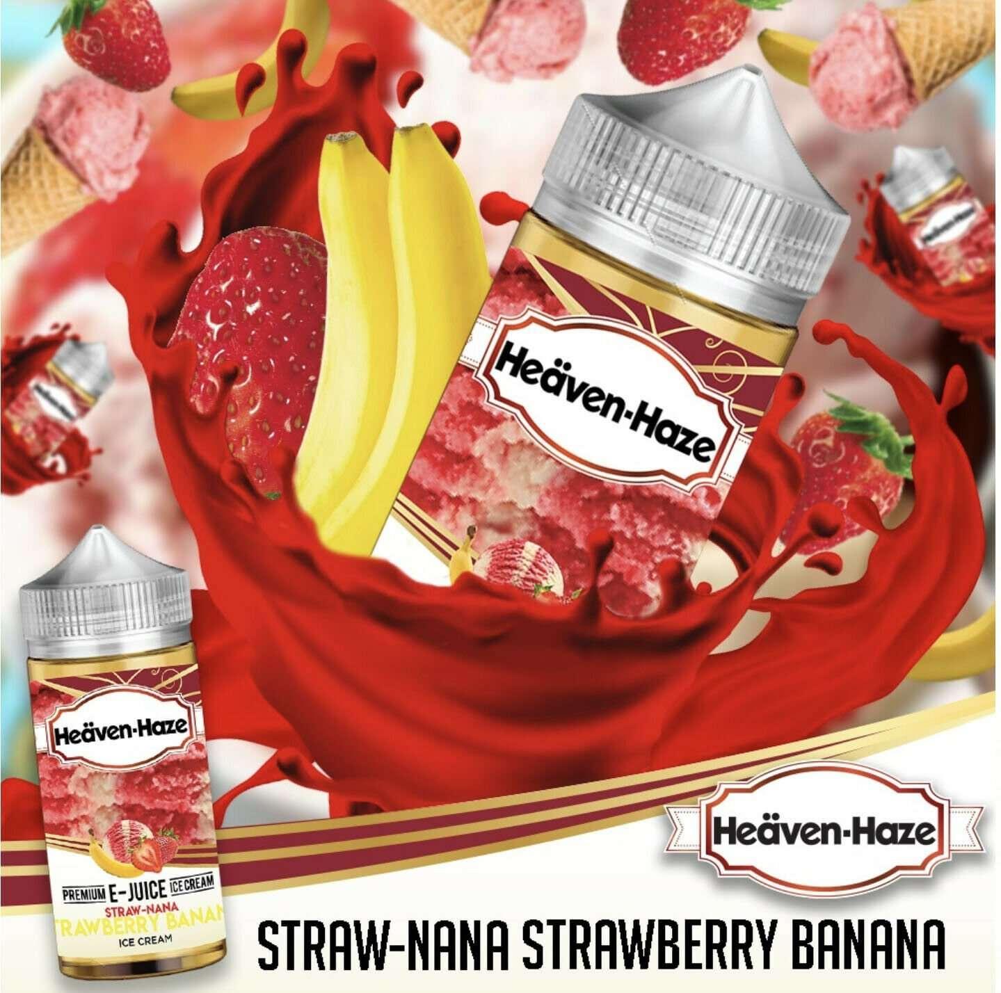 Product Image of Heaven Haze E Liquid - Strawberry Banana Ice Cream - 100ml