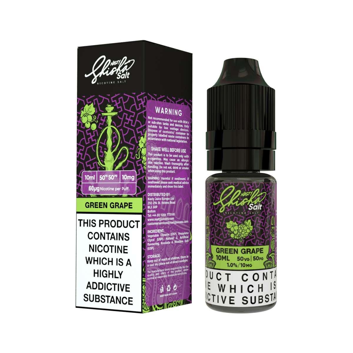 Product Image of Green Grape Nic Salt E-Liquid by Nasty Juice 10ml